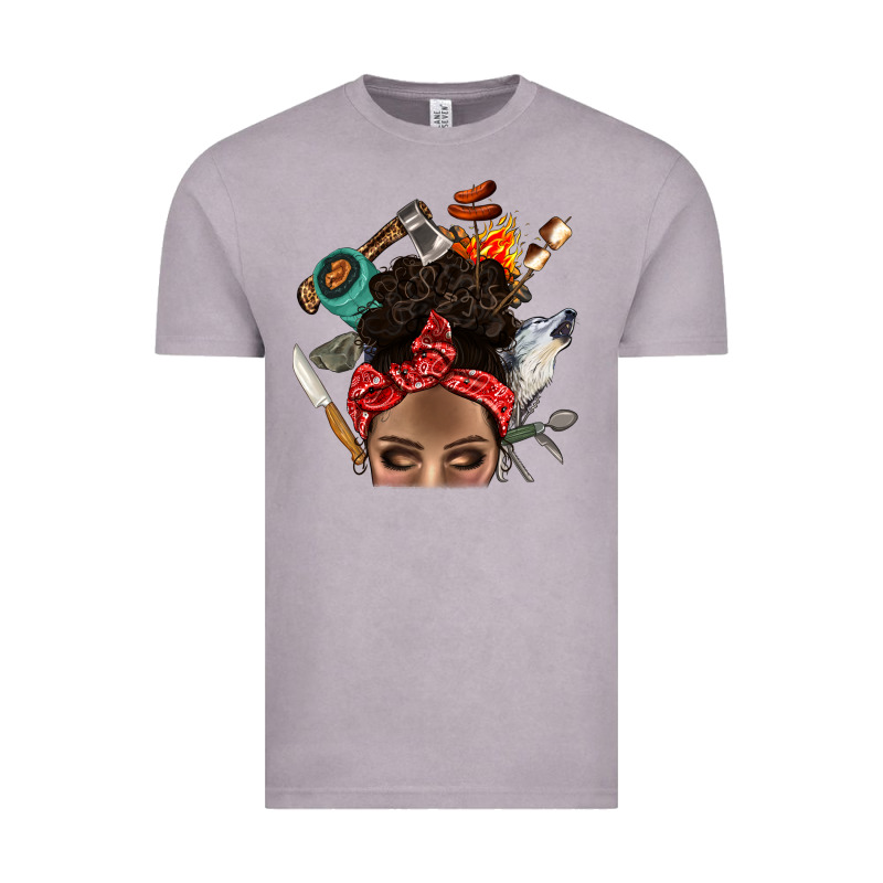 Wild Camping Afro Messy Bbs Vintage Tee by BundleAndBundleShop | Teevron