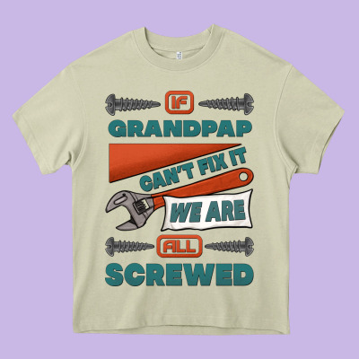 If Grandpap Can't Fix It We Are All Screwed Heavy Core Tee Designed By Jasminsmagicworld