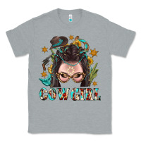 Heather Grey Western Cowgirl Braid Hair Classic Tee - BundleAndBundleShop