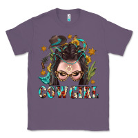 Lavender Western Cowgirl Braid Hair Classic Tee - BundleAndBundleShop