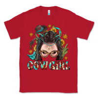 Red Western Cowgirl Braid Hair Classic Tee - BundleAndBundleShop