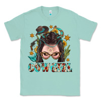 Seafoam Western Cowgirl Braid Hair Classic Tee - BundleAndBundleShop