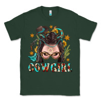 Sports Green Western Cowgirl Braid Hair Classic Tee - BundleAndBundleShop