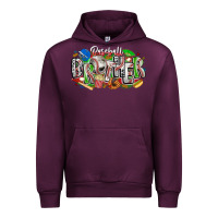 Mauve Wine baseball brother Urban Hoodie - CowhideDigitalArt