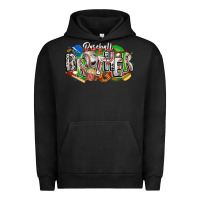 Pigment Black baseball brother Urban Hoodie - CowhideDigitalArt