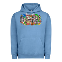 Pigment Pebble Blue baseball brother Urban Hoodie - CowhideDigitalArt