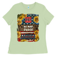 Matcha Western God Bless America Ladies Tee - LillyAllenDesigns