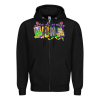 Black mardi gras nana Zipper Hoodie - CowGirlArtShop