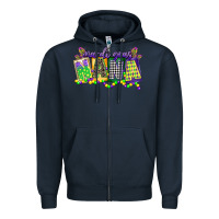 Navy mardi gras nana Zipper Hoodie - CowGirlArtShop