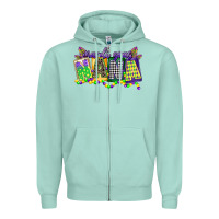 Seafoam mardi gras nana Zipper Hoodie - CowGirlArtShop
