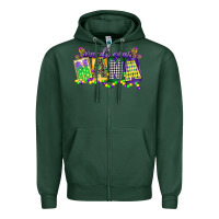 Sports Green mardi gras nana Zipper Hoodie - CowGirlArtShop