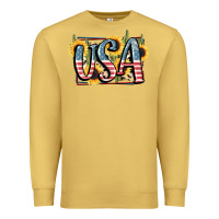 Antique Gold USA 4th of July Premium Sweatshirt - FaDigitalArtStudio