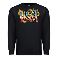Black USA 4th of July Premium Sweatshirt - FaDigitalArtStudio