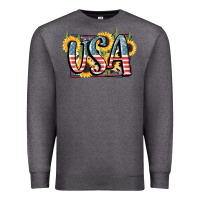 Charcoal Heather USA 4th of July Premium Sweatshirt - FaDigitalArtStudio