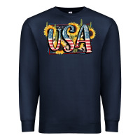 Navy USA 4th of July Premium Sweatshirt - FaDigitalArtStudio