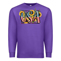 Purple USA 4th of July Premium Sweatshirt - FaDigitalArtStudio