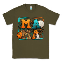 Army Green Basketball and Volleyball mama Mother's Day Classic Tee - LillyAllenDesigns