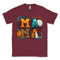 Burgundy Basketball and Volleyball mama Mother's Day Classic Tee - LillyAllenDesigns