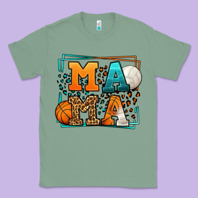 Basketball And Volleyball Mama Mother's Day Classic Tee Designed By Lillyallendesigns