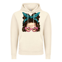 Vintage Artic Messy Bun Mom With Leopard Bandana Vintage Hoodie - BundleAndBundleShop