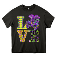 Asphalt mardi gras love mask Heavy Core Tee - BarkalooDesign