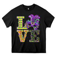 Black mardi gras love mask Heavy Core Tee - BarkalooDesign