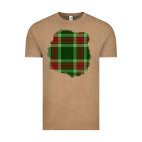 Vintage Coffee Christmas Tartan Patch Vintage Tee - BundleAndBundleShop