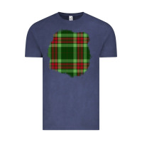 Vintage Denim Christmas Tartan Patch Vintage Tee - BundleAndBundleShop