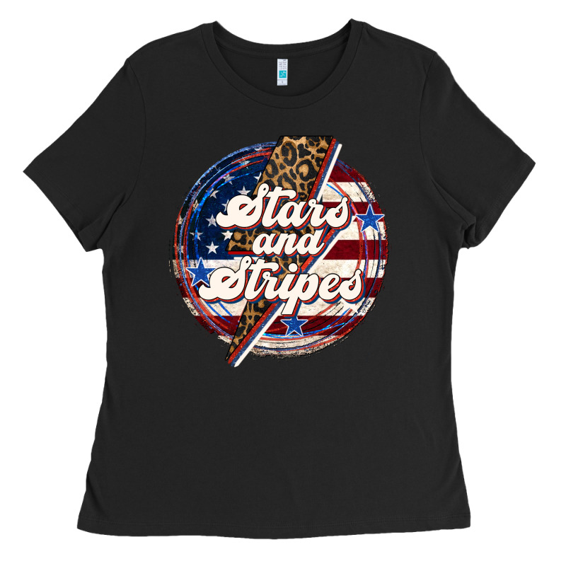 Western Stars And Stripes Ladies Tee by LillyAllenDesigns | Teevron