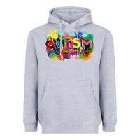 Heather Grey Autism accept understand love Heavyweight Hoodie - FaDigitalArtStudio