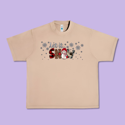 Christmas Let It Snow Urban Heavy Tee Designed By Jahusdesignshop