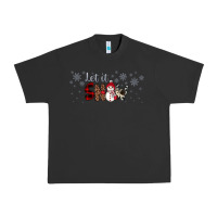 Pigment Black Christmas let it snow Urban Heavy Tee - JahusDesignShop