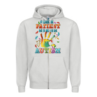 Dove Grey please be patient with me i have autism Zipper Hoodie - CowGirlArtShop