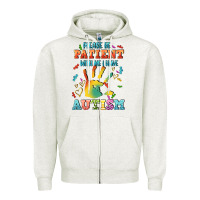 Oatmeal Heather please be patient with me i have autism Zipper Hoodie - CowGirlArtShop