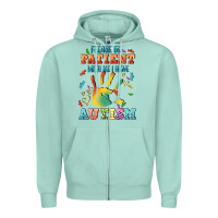 Seafoam please be patient with me i have autism Zipper Hoodie - CowGirlArtShop