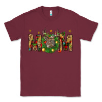 Burgundy Western Mom With Reindeer Classic Tee - BundleAndBundleShop
