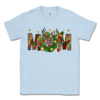 Dusty Blue Western Mom With Reindeer Classic Tee - BundleAndBundleShop