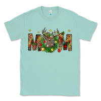 Seafoam Western Mom With Reindeer Classic Tee - BundleAndBundleShop
