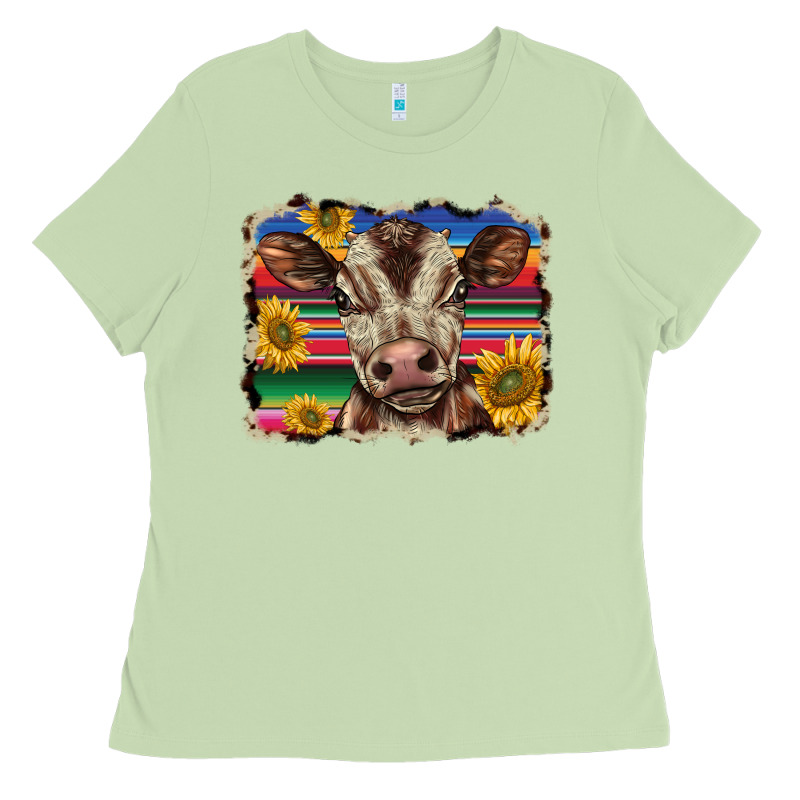 Western Background Baby Calf Ladies Tee by BarkalooDesign | Teevron