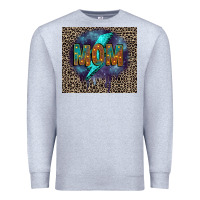 Heather Grey Leopard mom Premium Sweatshirt - FaDigitalArtStudio