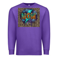 Purple Leopard mom Premium Sweatshirt - FaDigitalArtStudio