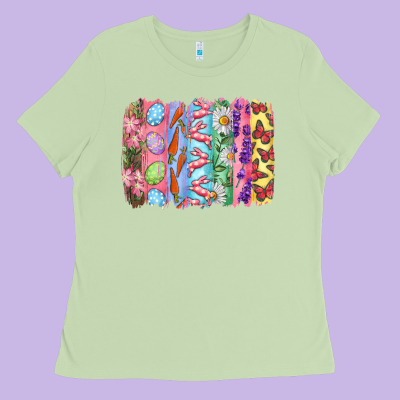 Easter Brushstrokes Ladies Tee Designed By Ranaportraitstore
