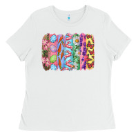 White Easter Brushstrokes Ladies Tee - RanaPortraitStore