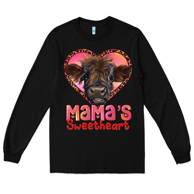 Mama's Sweetheart Highland Calf Long Sleeve Tee by RanaPortraitStore | Teevron