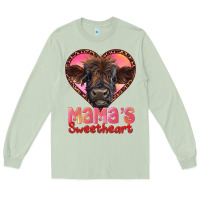 Matcha mama's sweetheart highland calf Long Sleeve Tee - RanaPortraitStore