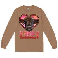 Toasted Coconut mama's sweetheart highland calf Long Sleeve Tee - RanaPortraitStore