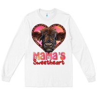 White mama's sweetheart highland calf Long Sleeve Tee - RanaPortraitStore
