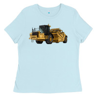 Baby Blue Wheel Tractor Scraper Ladies Tee - LillyAllenDesigns
