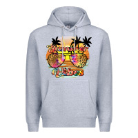 Heather Grey summer vibes2 Premium Hoodie - JahusDesignShop
