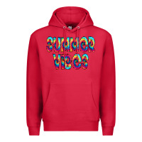 Cardinal summer vibes tie dye doodle Premium Hoodie - CowCowDesign